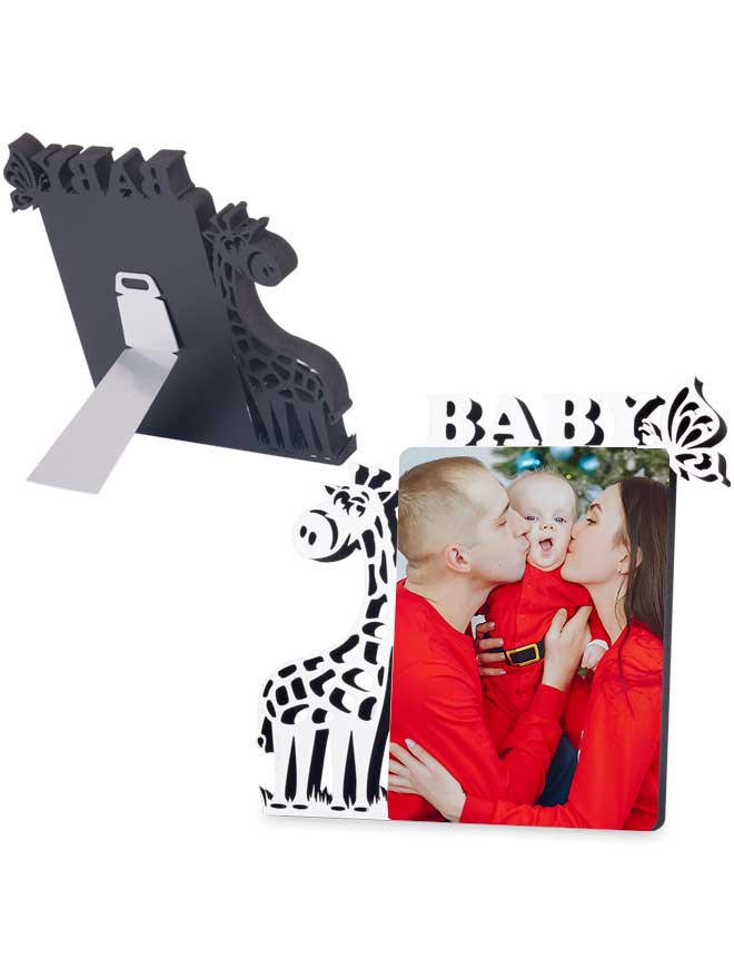 Custom printed giraffe frame