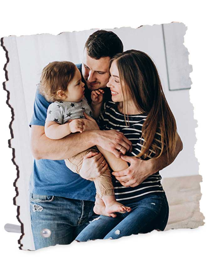 Custom printed bamboo photo frame 15x15