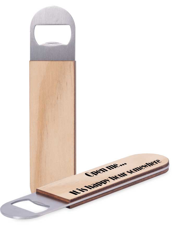 Custom printed metal bottle opener