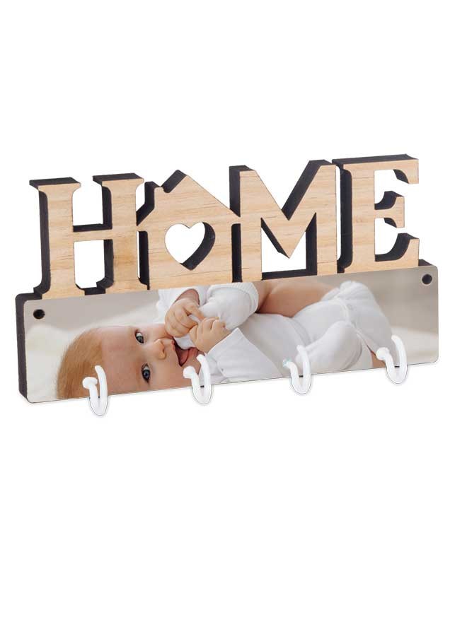 Custom printed home sweet home key rack