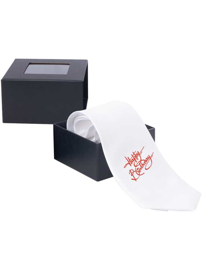 Custom printed tie gift set