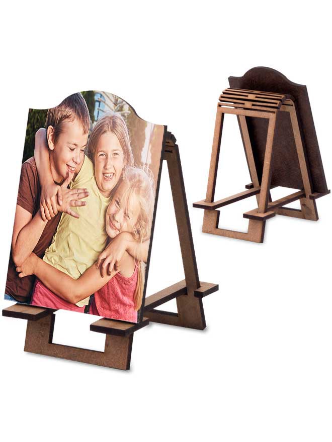 Custom printed mini hardboard easel frame