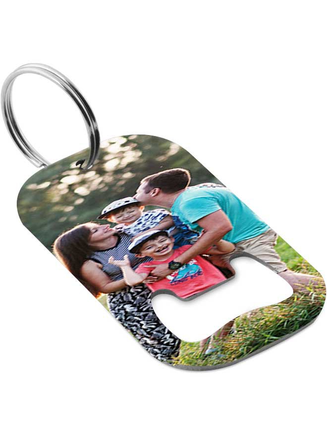 Custom printed silver bottle opener