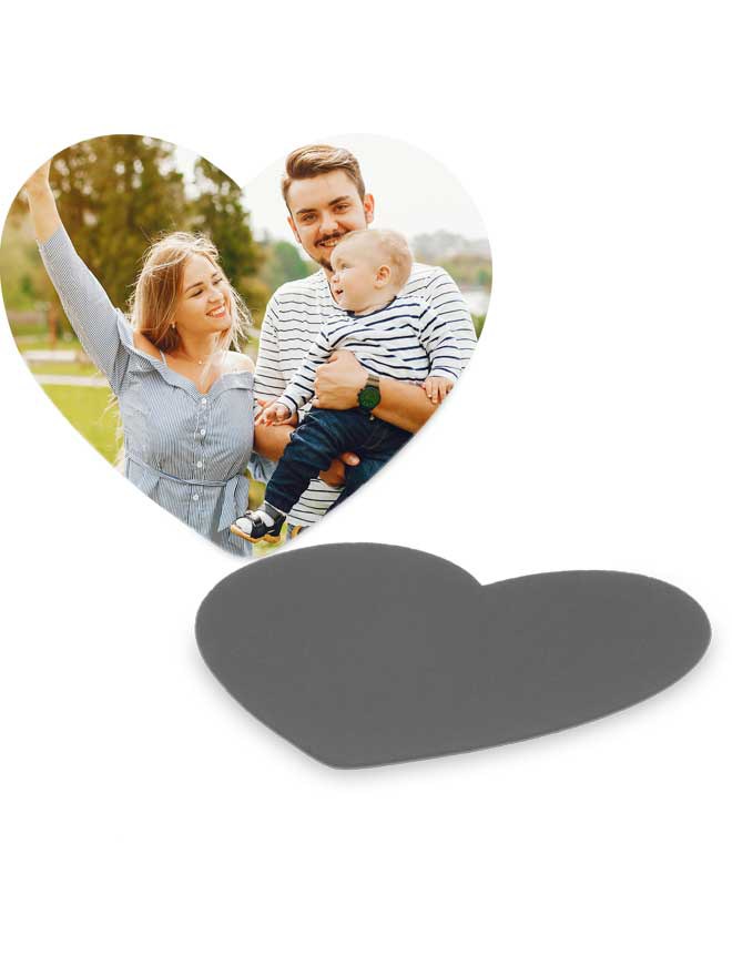 Custom printed heart shaped magnet