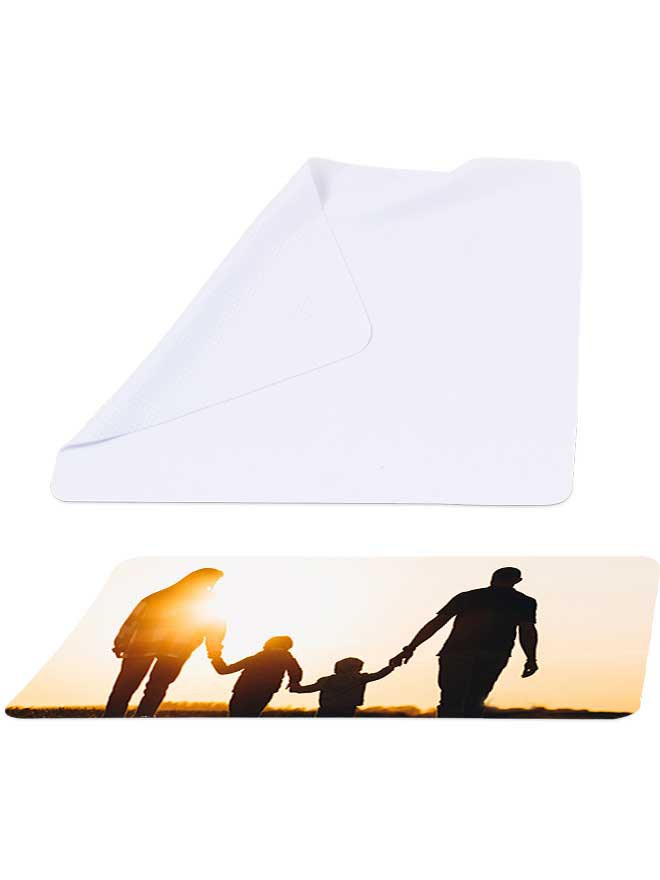 Custom printed mousepad 2in1 microfiber cloth